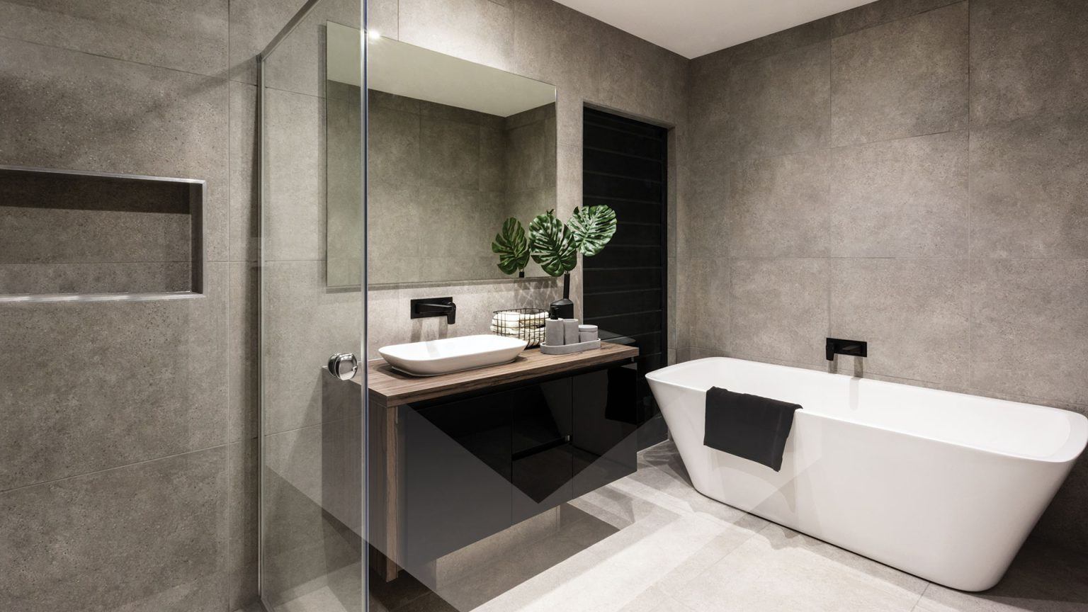a renovated bathroom by rise residential